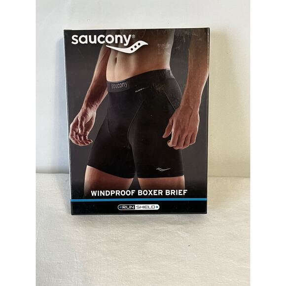 Saucony Windproof Boxer Brief Size XXL Color Black - Picture 1 of 4